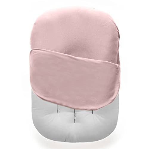 MOZAH Baby Lounger Cover for Newborns - Soft Cotton Slipcover Fitting Most Infant Loungers and Baby Nest Loungers (Pale Mauve - Dusty Pink)