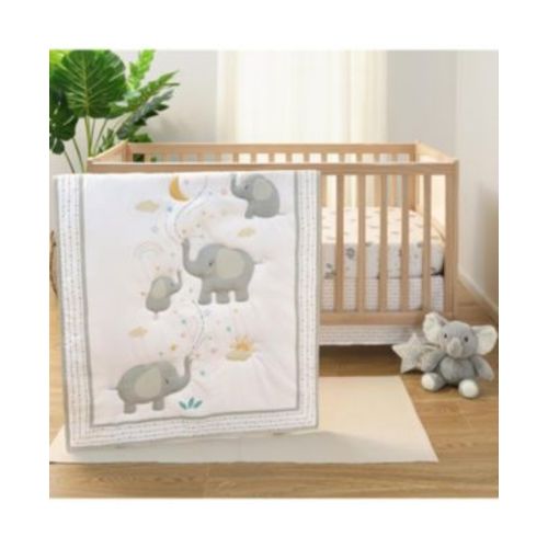 Baby Crib Bedding Set, Elephant Whimsy, 3 Pieces