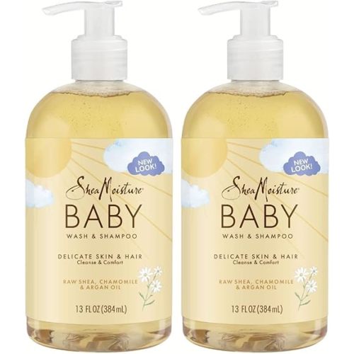 Shea Moisture Raw Shea Butter Baby Head-to-Toe Wash & Shampoo 13 oz. (Pack of 2)