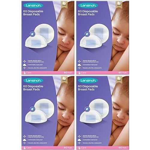 Lansinoh Nursing Pads Stay Dry 60 Each ( Pack of 4 )