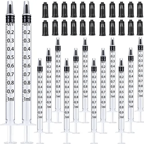 1ml Syringes with Caps (Pack of 50pcs)