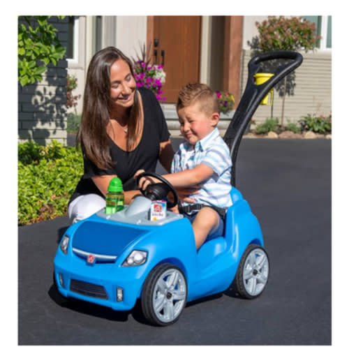 Amazon.com: Step2 Whisper Ride II Buggy Kids Push Car, Ride On Toy, Stroller Substitute, Includes Seat Belt & Horn, Made of Durable Plastic, Max Weight 50 lbs., For Toddlers 1.5-4 Years Old, Blue : Toys & Games