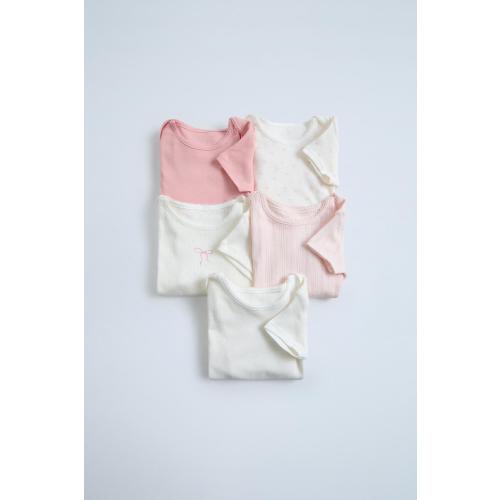 FIVE PACK OF BODYSUITS WITH BOWS - Pink | ZARA United States