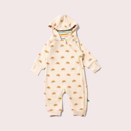 Cream Rainbows Reversible Hooded Snug As A Bug Suit