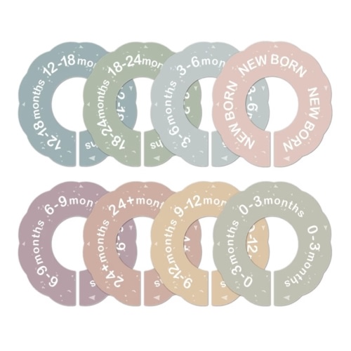 Baby Clothes Dividers for Closet,Clothes Organizer for Boy & Girl Nursery,from Newborn to 24 Months.