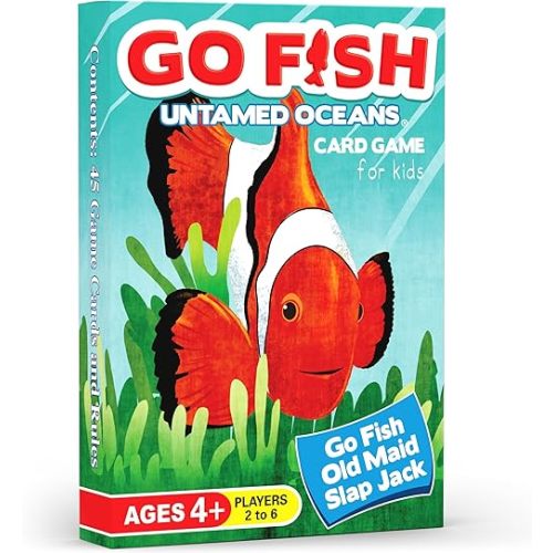 GO Fish Untamed Oceans, a Go Fish Card Game for Kids 4-8 and Up – Play Old Maid and Slap Jack with Same Deck – Easy to Learn – Family, Board Game Night and Classroom Party Fun – Great Gift Idea