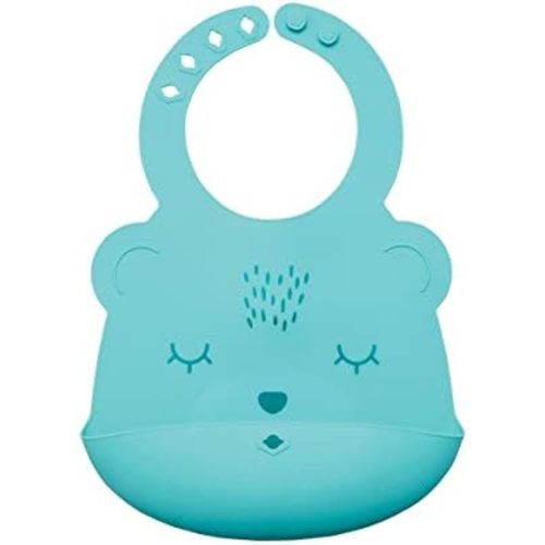 Tiny Twinkle Roll-Up Silicone Bib - Soft, Durable, Easy Clean Waterproof Silicone Bibs With Food Catcher