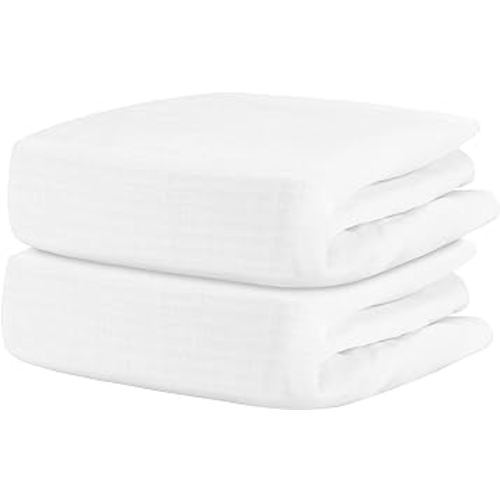 Newton Baby Organic Fitted Crib Sheets (2-Pack) - 100% Breathable and Ultra-Soft, 100% Organic Muslin Cotton, Fits All Standard Cribs, White…