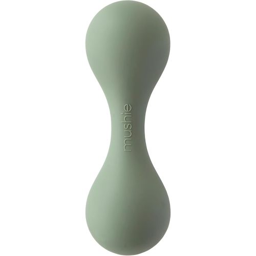 mushie Silicone Baby Shaker Rattle Toy | Ages 3+ Months (Dried Thyme)