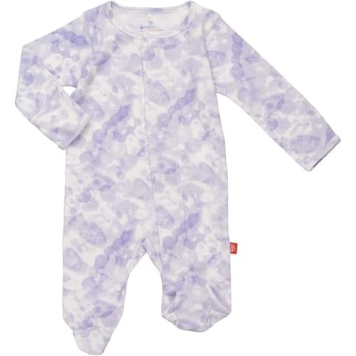 Magnetic Me Footie Pajamas - 100% Organic Cotton Baby Pajamas - Quick Magnetic Fastener Sleeper for Baby Boy and Girl