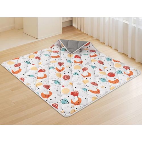 Baby Play Mat for Floor, 50x50 Inch Playmat for Playpen, Thicken Soft Padding Sponge Playmats for Babies and Toddlers Infants, Foldable and Machine Washable Crawling Mat