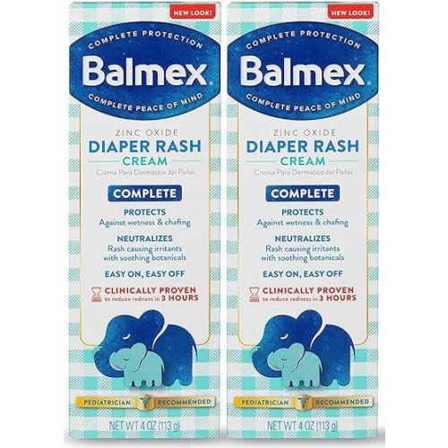 Balmex Diaper Rash Cream, 2 Count (Packaging May Vary) (Pack of 2)