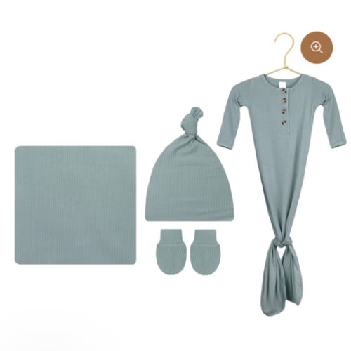 Ford Ribbed Newborn Hat Bundle (Gown)