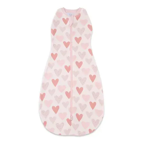 Bilbi Swaddle 1.0 Tog Hearts Natural Newborn | Baby Bunting NZ