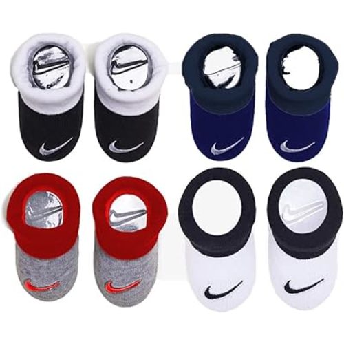 Nike Infant Booties 4 Pack (0-6 Months, Black(NN0735-U10)/G_W)