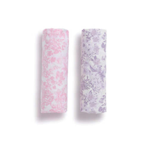 Pastel Floral Fitted Crib Sheets - 2 Pack