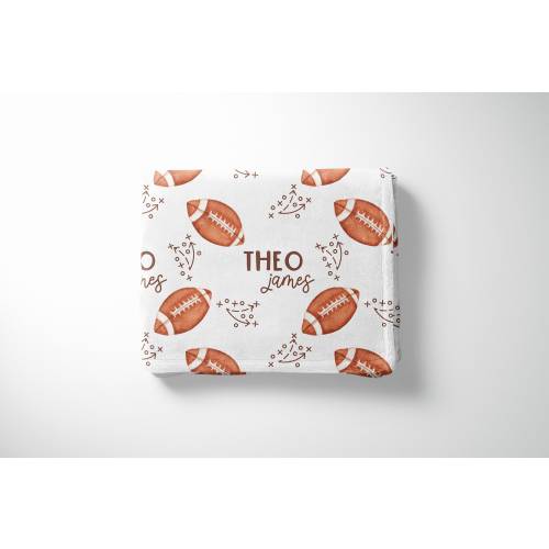 Football Blanket, Football Name Personalized Blanket, Custom Football Blanket, Cozy Football Blanket, Football Blankie, Stadium blanket