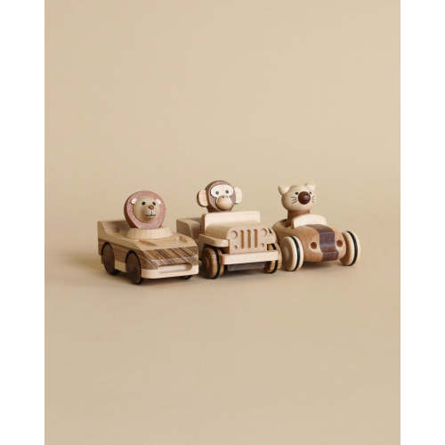 Wooden Animal Pull-Back Car– Odin Parker