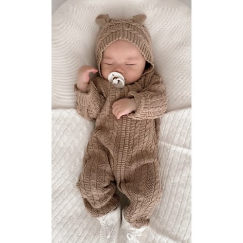 Luna + Luca Baby Bear Jumpsuit - Acorn