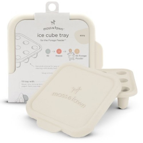 Moss and Fawn Ice Cube Tray, Color: Ecru