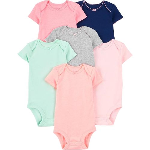 Simple Joys by Carter's Baby Girls' 6-Pack Short-Sleeve Bodysuit