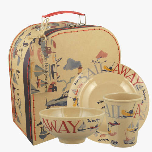 Little Sailor 3 Piece Children&#39;s Rice Husk Suitcase Set