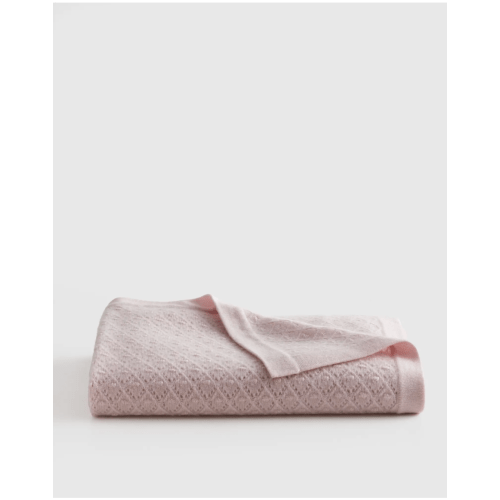 Washable Cashmere Pointelle Baby Blanket