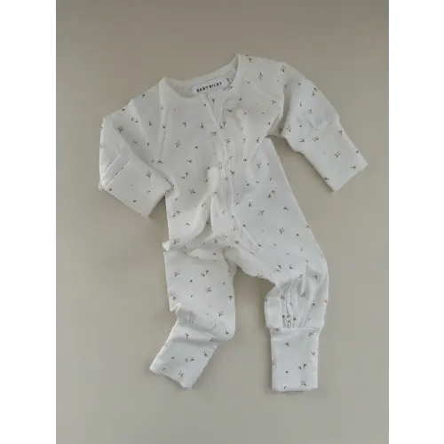BABY BILBY // Zippie Suit - Petal — Baby Bilby: Organic Cotton Gauze Blankets