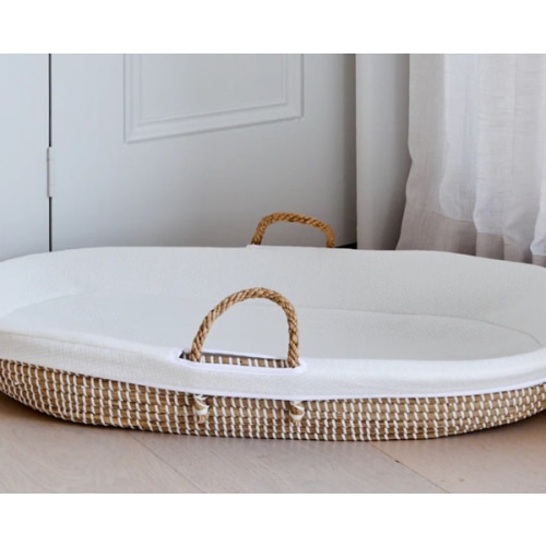 Baby Changing Basket "LIV" Handmade & Natural Changing Pad-By BEBE BASK® – BEBE BASK