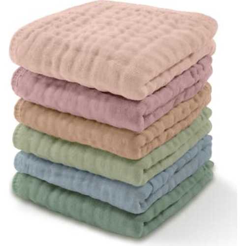 Muslin Washcloths - Pack of 6