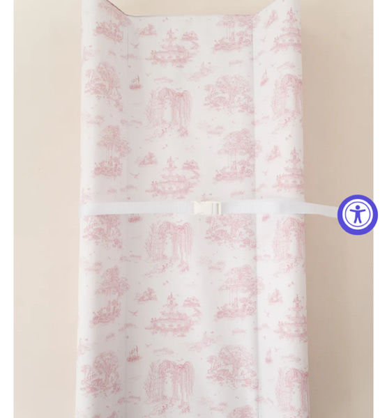 Spring Toile Pink Contour Change Pad | The Gilded Bird – The Gilded Bird US