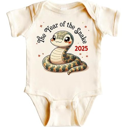 Year of Snake baby Bodysuit, Baby Clothes, Cute Snake Tshirt for Kids Baby Outfit for Newborn Personalized Name Tshirt