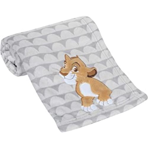 Lambs & Ivy Disney Baby The LION KING Gray Fleece Appliqued Baby Blanket