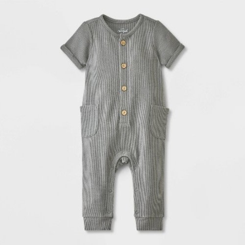 Baby Cozy Thermal Romper - Cat & Jack™, Color: Gray, Size: 6-9M