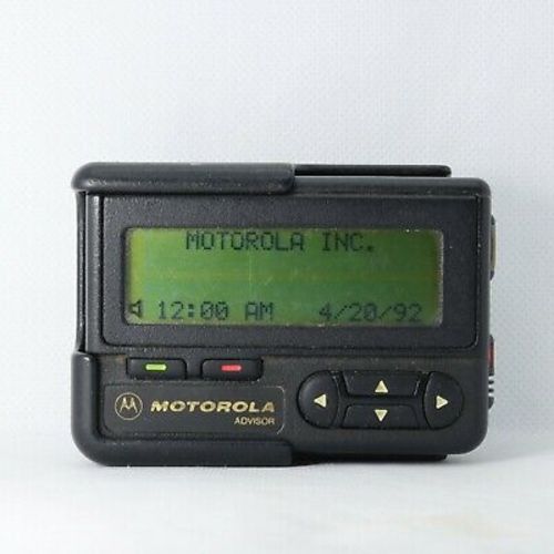 Vintage Motorola Pager ADVISOR Work Great Prompt Information Programeming Free | eBay