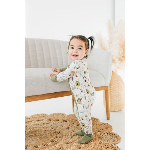 Hoppy Homestead Zip Romper