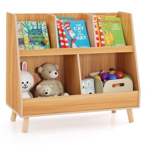 5-Cube Kids Bookshelf and Toy Organizer, Natural