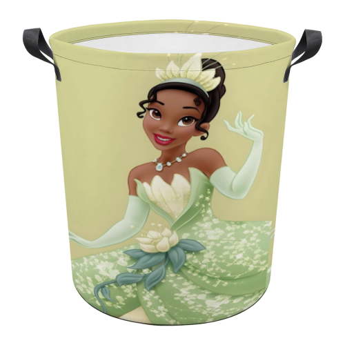 The Frog And The Princess Pattern Dirty Clothes Basket 14*20 in Waterproof And Wear-resistant Easy To Carry And Portable