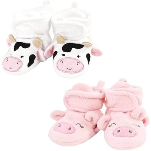 Hudson Baby Unisex-Child Cozy Fleece Booties Winter Accessory Set