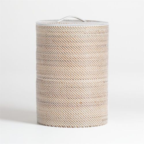 Sedona White Hamper with Laundry Bag Liner