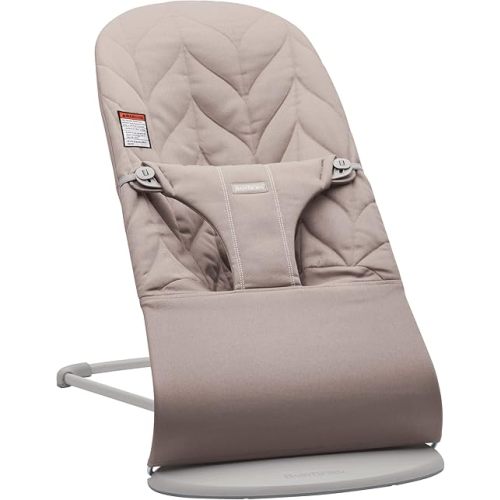 BabyBjörn Bouncer Bliss, Cotton Petal Quilt, Sand Gray
