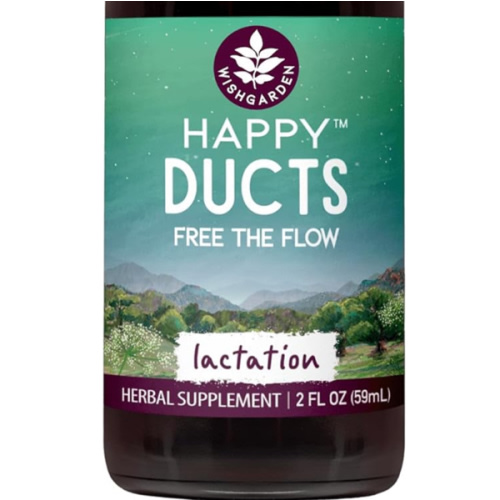 Amazon.com: WishGarden Herbs Happy Ducts Lactation Support - Clogged Milk Duct Relief Supplement, Herbal Breastfeeding Support Supplement Tincture for Breast Engorgement Relief and Clogged Milk Ducts, 2oz : Health & Household