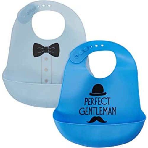 Hudson Baby Unisex Baby Silicone Bibs