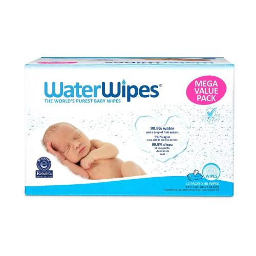 WaterWipes Unscented Baby Wipes, Sensitive and Newborn Skin, 12 Packs (720 Wipes) 720 Count NEW