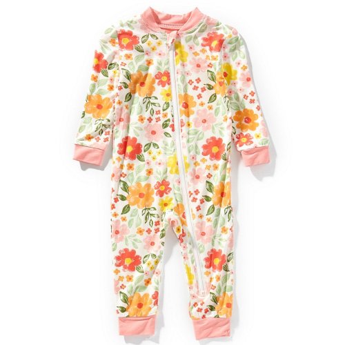 Little Me Baby Girls Long Sleeve Floral Coverall