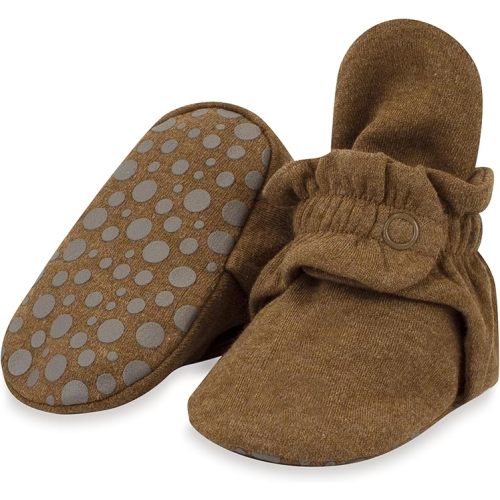 Zutano Unisex Organic Cotton Baby Booties, Stay-On and Non-Slip, Newborn to Toddler