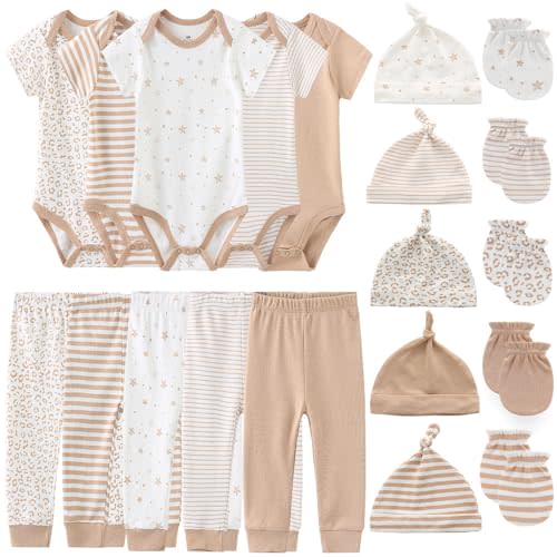 Kiddiezoom Unisex Baby Layette Essentials Giftset Clothing Set 19-Piece For Newborn Baby