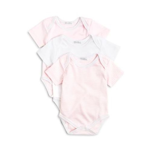 Girls' Stripe & Solid Bodysuit, 3 Pack - Baby