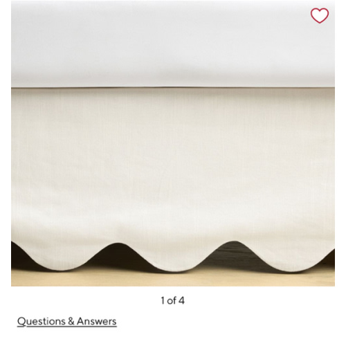 Scalloped European Linen Crib Skirt