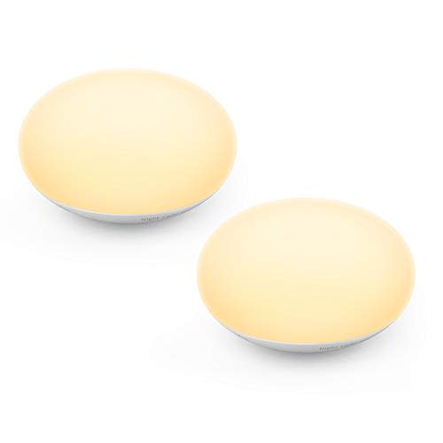 EASZZZ Baby Night Light, Nursery Night Lamp for Breastfeeding, Soft BPA FREE Silicone Touch Night Lamp, Eye Caring, Easy Flip Design, Stepless Dimming, 2-Pack